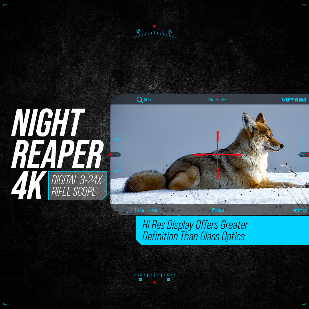 Night Reaper 4K Digital 3-24X Rifle Scope