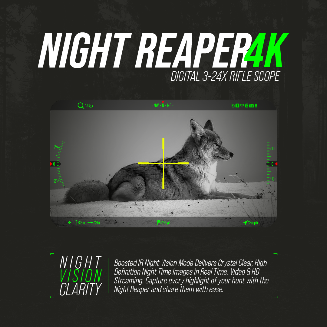 Night Reaper 4K Digital 3-24X Rifle Scope